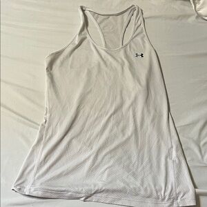 Under Armour White Athletic Tank Top Scoop Neck